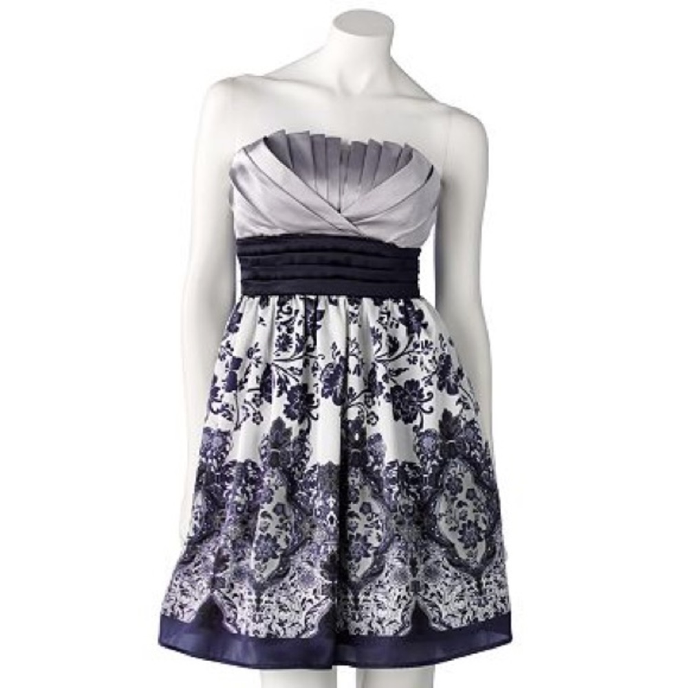 Paisley Strapless Dress